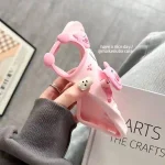 قاب گوشی آیفون مدل خوک کله فنری صورتی رنگ