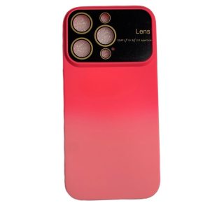 کاور سیلیکونی دو رنگ صورتی تیره و روشن مناسب برای گوشی آیفون IP 14 PRO