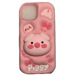 کاور سیلیکونی مدل خوک عروسکی PIGGY پاپ سوکتی مناسب برای گوشی آیفون