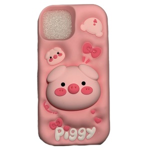کاور سیلیکونی مدل خوک عروسکی PIGGY پاپ سوکتی مناسب برای گوشی آیفون