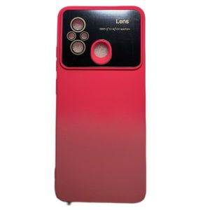 کاور سیلیکونی دو رنگ صورتی تیره و روشن مناسب برای گوشی شیائومی REDMI 12C