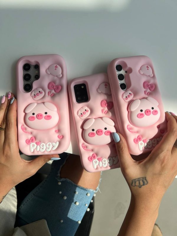 کاور سیلیکونی مدل خوک عروسکی PIGGY پاپ سوکتی مناسب برای گوشی