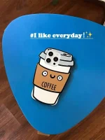 کاور گوشی سیلیکونی مدل کافی coffe رنگ قهوه ای روشن مناسب برای گوشی آیفون